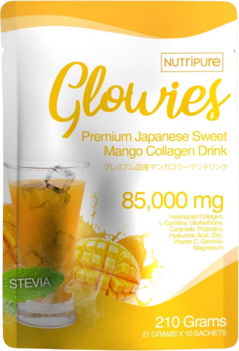 Glowies Premium Japanese Sweet Mango Collagen Drink pouch
